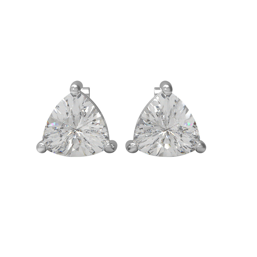 Moissanite Minimalist Trillion Solitaire Trio Jewelry Set - Sterling Silver