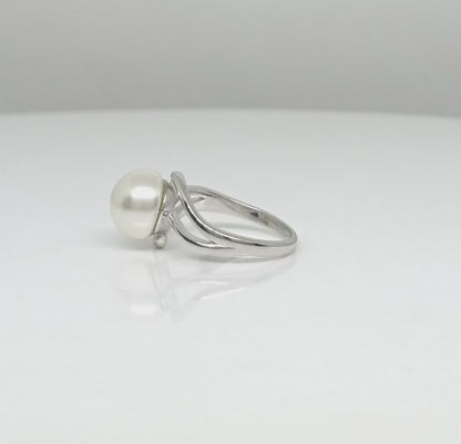 Pearl Twist Band Ring – Sterling Silver