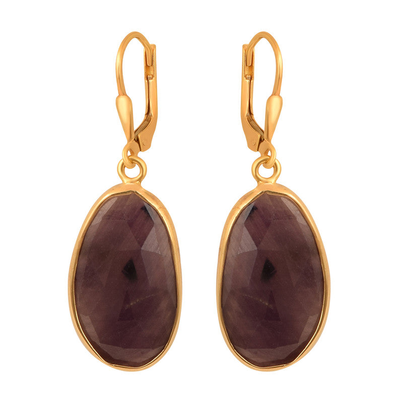 Red Ruby Earrings - Amazing Dangle Vintage Earrings for Women