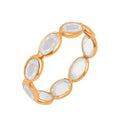 Solid Sterling Silver Eternal 0.45Ctw Simulated Diamonds Eternity Ring