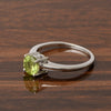 925 Sterling Silver Round 6 MM Peridot Solitaire Women Ring - Kimaya INC