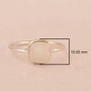 925 Sterling Silver Cushion 10mm Moonstone Gemstone Stackable Band Ring - Kimaya INC
