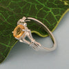 925 Sterling Silver Oval 7x5mm Citrine Gemstone Stacking Ring - Kimaya INC