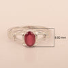 925 Sterling Silver Oval 7x5mm Ruby Gemstone Stacking Ring - Kimaya INC