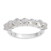 925 Sterling Silver 7-Stone Round Purple Moonstone Gemstone Women Wedding Ring - Kimaya INC