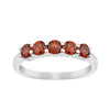 Half-Eternity Garnet Gemstone Stackable Women Wedding Ring - Kimaya INC