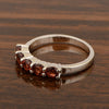Half-Eternity Garnet Gemstone Stackable Women Wedding Ring - Kimaya INC