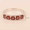Half-Eternity Garnet Gemstone Stackable Women Wedding Ring - Kimaya INC