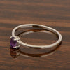 Dainty 925 Sterling Silver Stackable Oval-Shaped Amethyst Women Ring - Kimaya INC