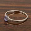 Dainty 925 Sterling Silver Stackable Oval-Shaped Tanzanite Women Ring - Kimaya INC