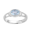Dainty 925 Sterling Silver Stackable Oval-Shaped 1 Ctw Aquamarine Women Ring - Kimaya INC