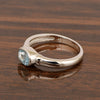 Dainty 925 Sterling Silver Stackable Oval-Shaped 1 Ctw Aquamarine Women Ring - Kimaya INC