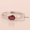 Dainty 925 Sterling Silver Stackable Oval-Shaped 1 Ctw Ruby Women Ring - Kimaya INC