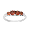 Round Cut 3.85 Carat Garnet Gemstone 925 Sterling Silver Women Engagement Ring - Kimaya INC