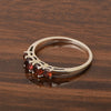 Round Cut 3.85 Carat Garnet Gemstone 925 Sterling Silver Women Engagement Ring - Kimaya INC