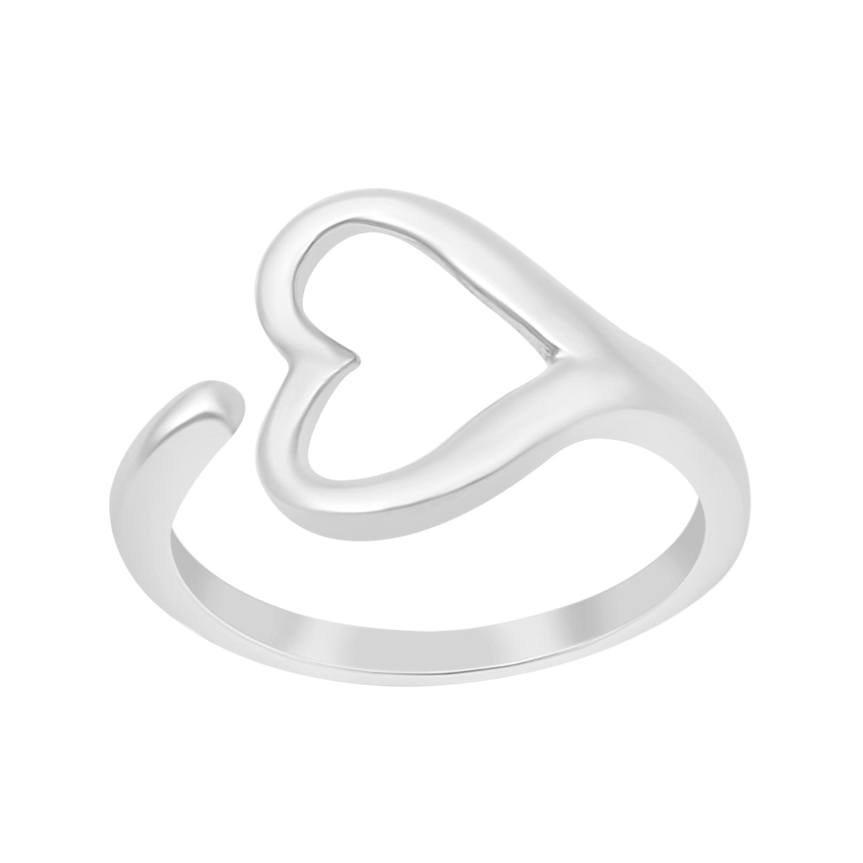 Sterling Silver 925 Simple Minimalist Heart Finger Rings - Kimaya INC