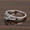 Classic Oval 6X4 MM Aquamarine Solitaire Engagement 925 Sterling Silver Rings for Women - Kimaya INC