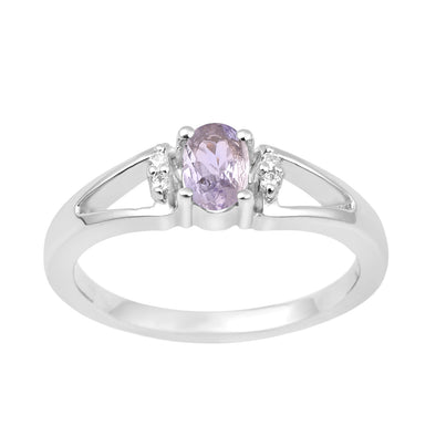 Classic Oval 6X4 MM Tanzanite Solitaire Engagement 925 Sterling Silver Rings for Women - Kimaya INC