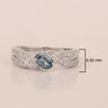 Sterling Silver Genuine Oval London Blue Topaz 1.20 Ctw Women Cluster Ring - Kimaya INC