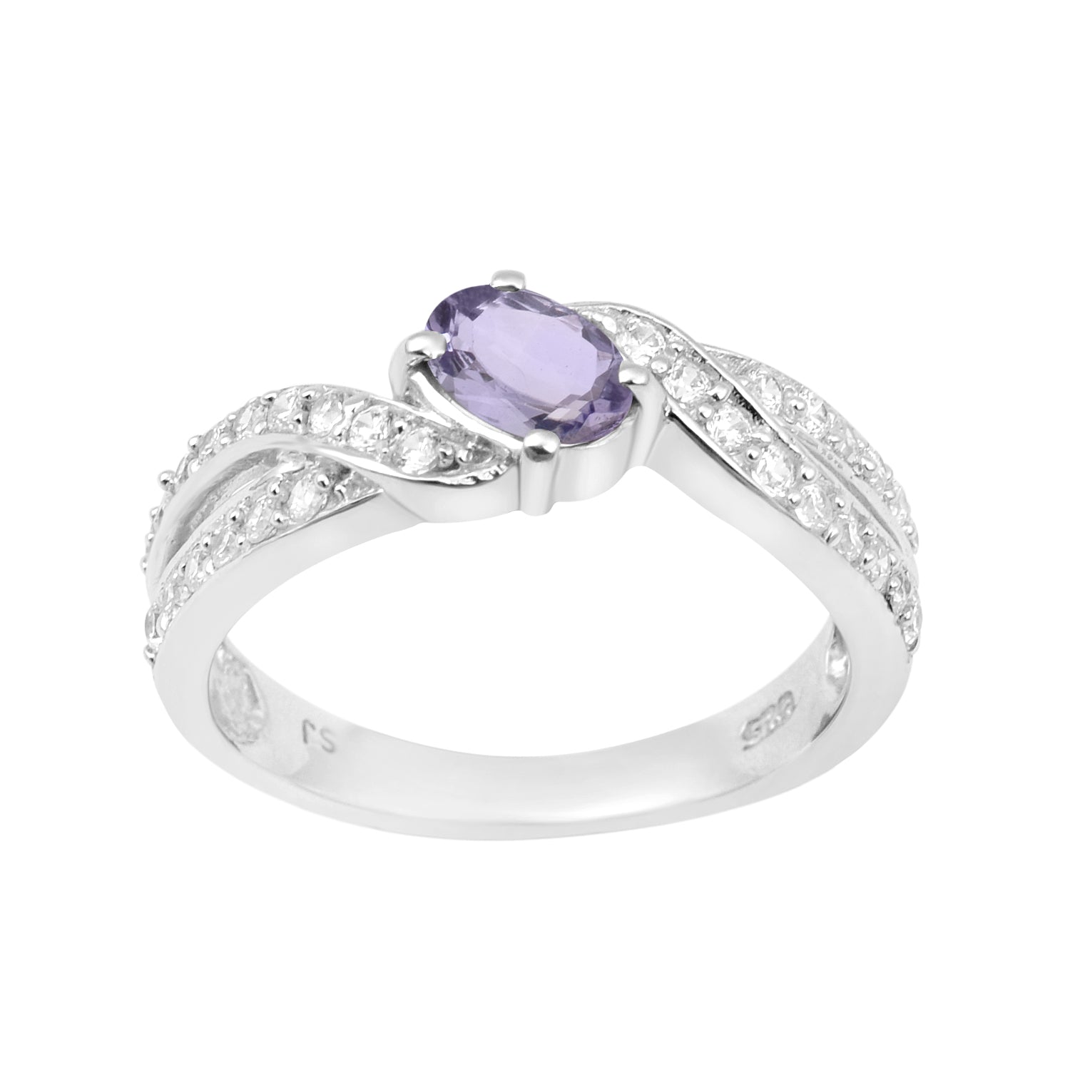 Sterling Silver Genuine Oval Tanzanite 1.20 Ctw Women Cluster Ring - Kimaya INC