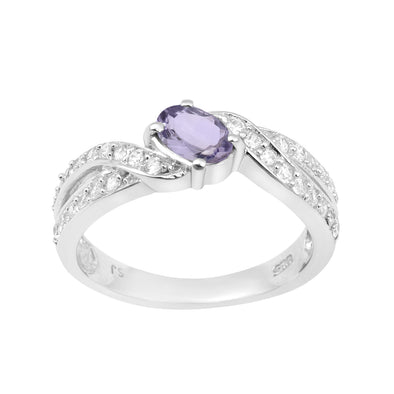 Sterling Silver Genuine Oval Tanzanite 1.20 Ctw Women Cluster Ring - Kimaya INC