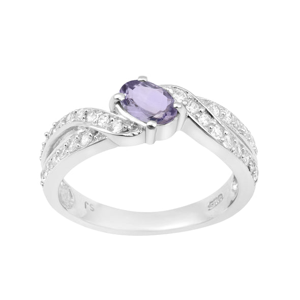 Sterling Silver Genuine Oval Tanzanite 1.20 Ctw Women Cluster Ring - Kimaya INC