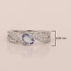 Sterling Silver Genuine Oval Tanzanite 1.20 Ctw Women Cluster Ring - Kimaya INC