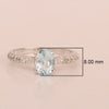 Solitaire Oval Cut 1.5 Ctw Aquamarine & White Accents 925 Sterling Silver Women Wedding Ring - Kimaya INC