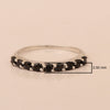 925 Sterling Silver Round Cut 0.46 Ctw Black Spinel Women Engagement Ring - Kimaya INC