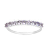925 Sterling Silver Round Cut 0.46 Ctw Tanzanite Women Engagement Ring - Kimaya INC