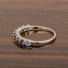 925 Sterling Silver Round Cut 0.46 Ctw Tanzanite Women Engagement Ring - Kimaya INC