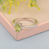 Stackable 925 Sterling Silver Oval 7x5mm Peridot Gemstones Women Ring - Kimaya INC