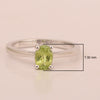 Stackable 925 Sterling Silver Oval 7x5mm Peridot Gemstones Women Ring - Kimaya INC