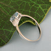 Solitaire Oval 8x6mm Aquamarine & White Accents Women Wedding Ring - Kimaya INC