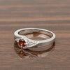 925 Sterling Silver Round 0.35 Ctw Aquamarine Women's Engagement Ring - Kimaya INC