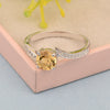 Solid 925 Sterling Silver Round 6mm Citrine Gemstone Women Promise Ring - Kimaya INC