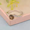Solid 925 Sterling Silver Round 6mm Smoky Quartz Gemstone Women Promise Ring - Kimaya INC