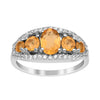 925 Sterling Silver 2.20 Ctw Oval Citrine Women Love Promise Ring - Kimaya INC