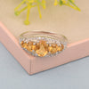 925 Sterling Silver 2.20 Ctw Oval Citrine Women Love Promise Ring - Kimaya INC