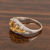 925 Sterling Silver 2.20 Ctw Oval Citrine Women Love Promise Ring - Kimaya INC