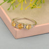 Three Stone Style Round Citrine 925 Sterling Silver Women Anniversary Ring - Kimaya INC