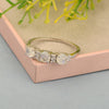 Three Stone Style Round Moonstone 925 Sterling Silver Women Anniversary Ring - Kimaya INC