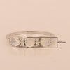 Three Stone Style Round Moonstone 925 Sterling Silver Women Anniversary Ring - Kimaya INC