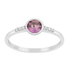 Sterling Silver Round Cut 5mm Amethyst Gemstone Women Wedding Ring - Kimaya INC