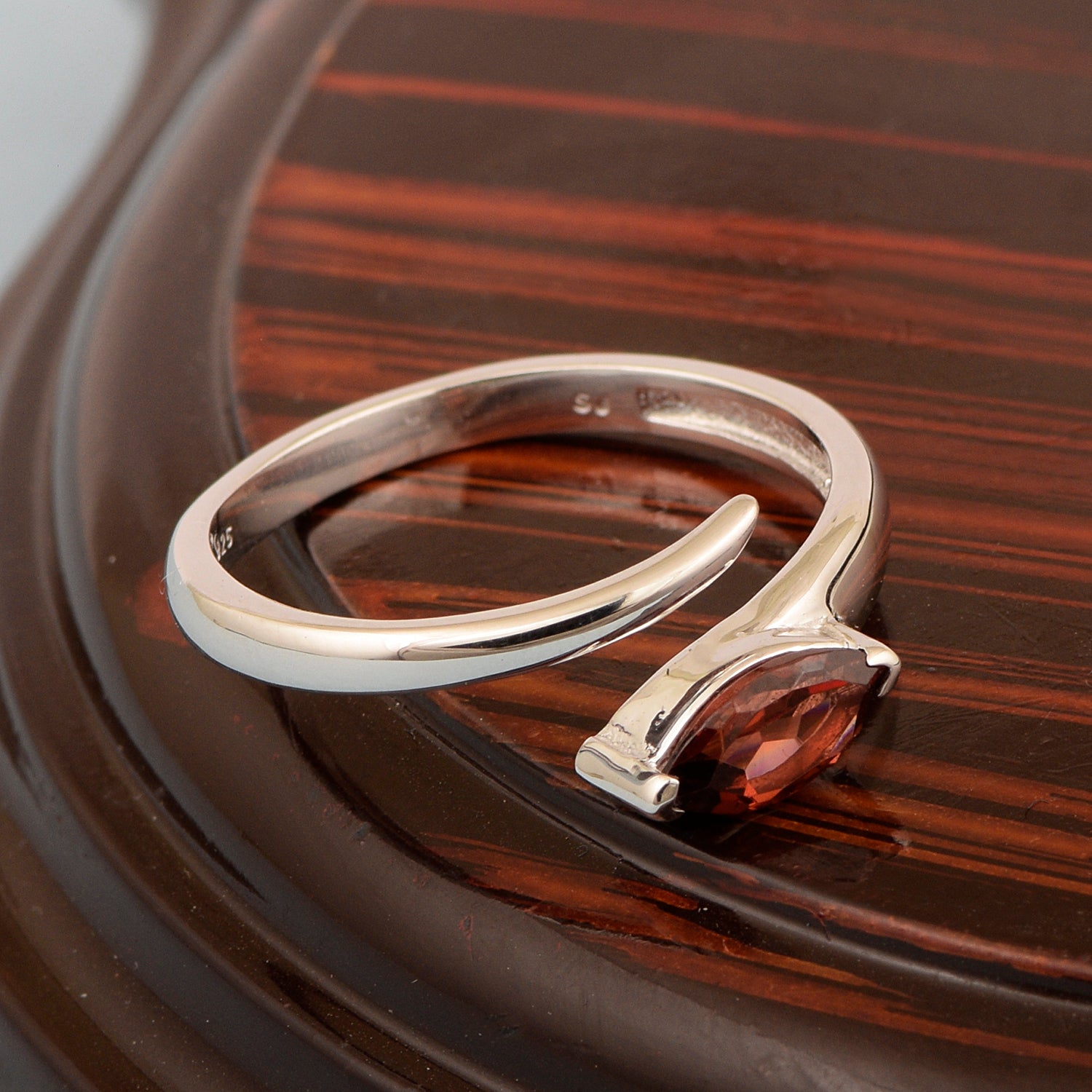 Stackable Marquise 0.70 Ctw Garnet Women Engagement Ring - Kimaya INC