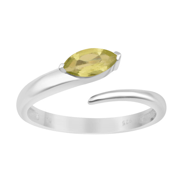 Stackable Marquise 0.70 Ctw Peridot Women Engagement Ring - Kimaya INC