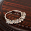 Sterling Silver Oval 4X3 MM Moonstone Women Eternity Wedding Ring - Kimaya INC