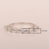 Sterling Silver Oval 4X3 MM Moonstone Women Eternity Wedding Ring - Kimaya INC