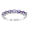Sterling Silver Oval 4X3 MM Tanzanite Women Eternity Wedding Ring - Kimaya INC
