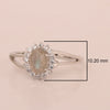 Oval Shape Labradorite 1.5ct. 8X6mm Gemstone 925 Sterling Silver Solitaire Accents Ring - Kimaya INC